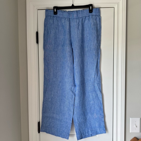 TALBOTS Nantucket  LINEN WIDE LEG PANTS - Picture 1 of 9